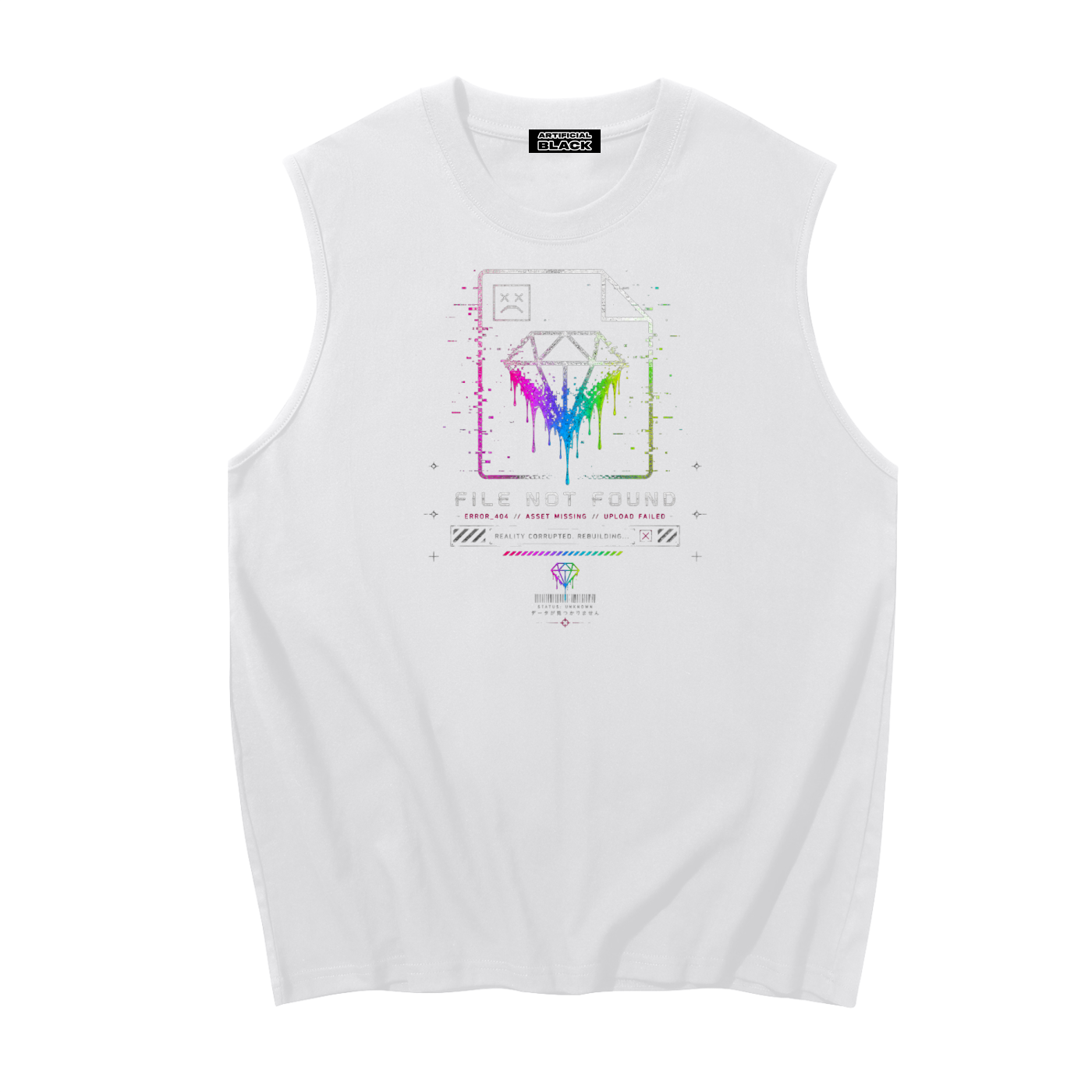 Men's Sleeveless File Not Found Cotton Tank Top