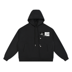 Boxy Button Placket Hoodie