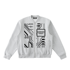 Essential Zip-Up Fleeced Digital Varsity Jacket