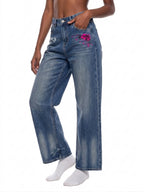 Jean large délavé vintage femme