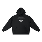Ruched Sleeves Artificial Athletics Hoodie