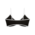 Women's Color Block Ruched V-Neck Sports Bra