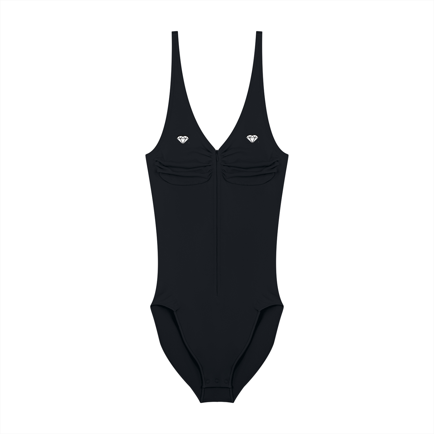 Women’s Artificial Athletics Full-Zip Ruched Bodysuit