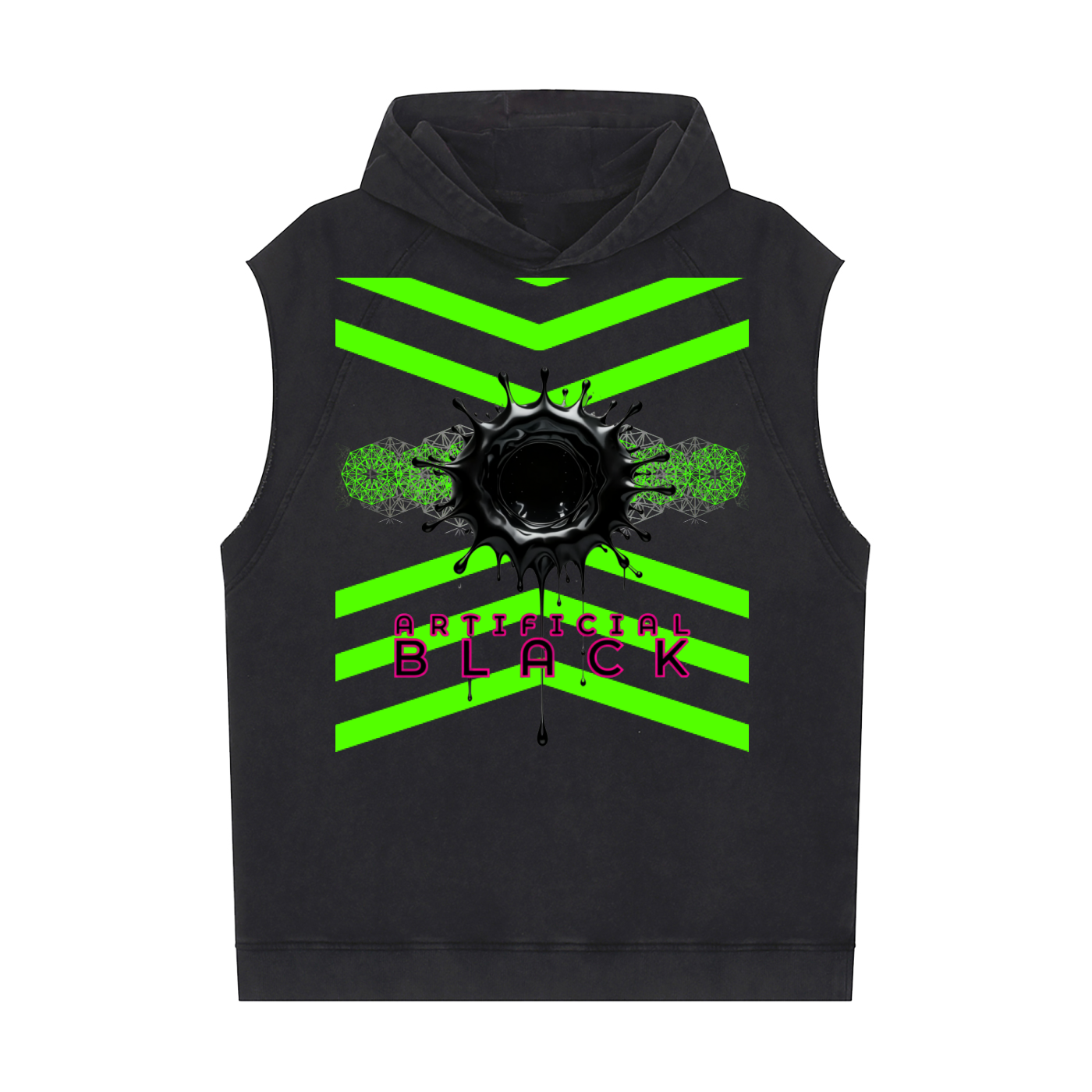 Snow Washed Sleeveless Hoodie