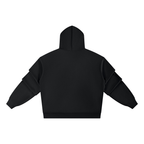 Ruched Sleeves Artificial Athletics Hoodie