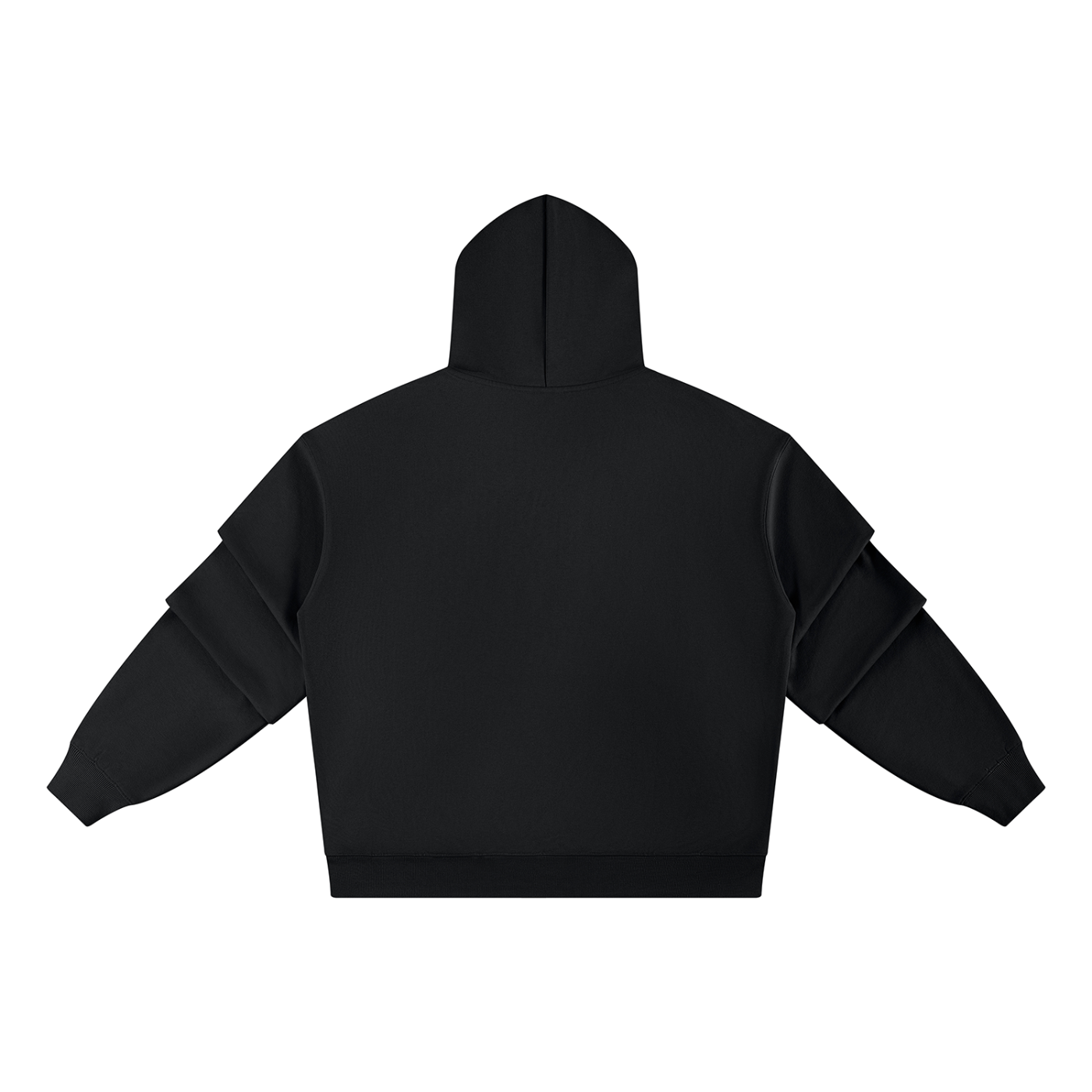 Ruched Sleeves Artificial Athletics Hoodie