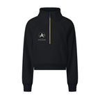 Digital Logo Cropped Half-Zip Sweatshirt