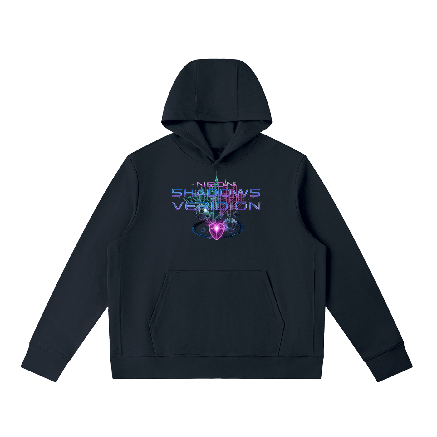 Neon Shadows of Veridion Hoodie