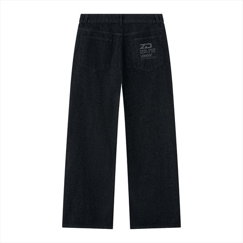 Men's Vintage Wash Wide Leg Denim Jeans