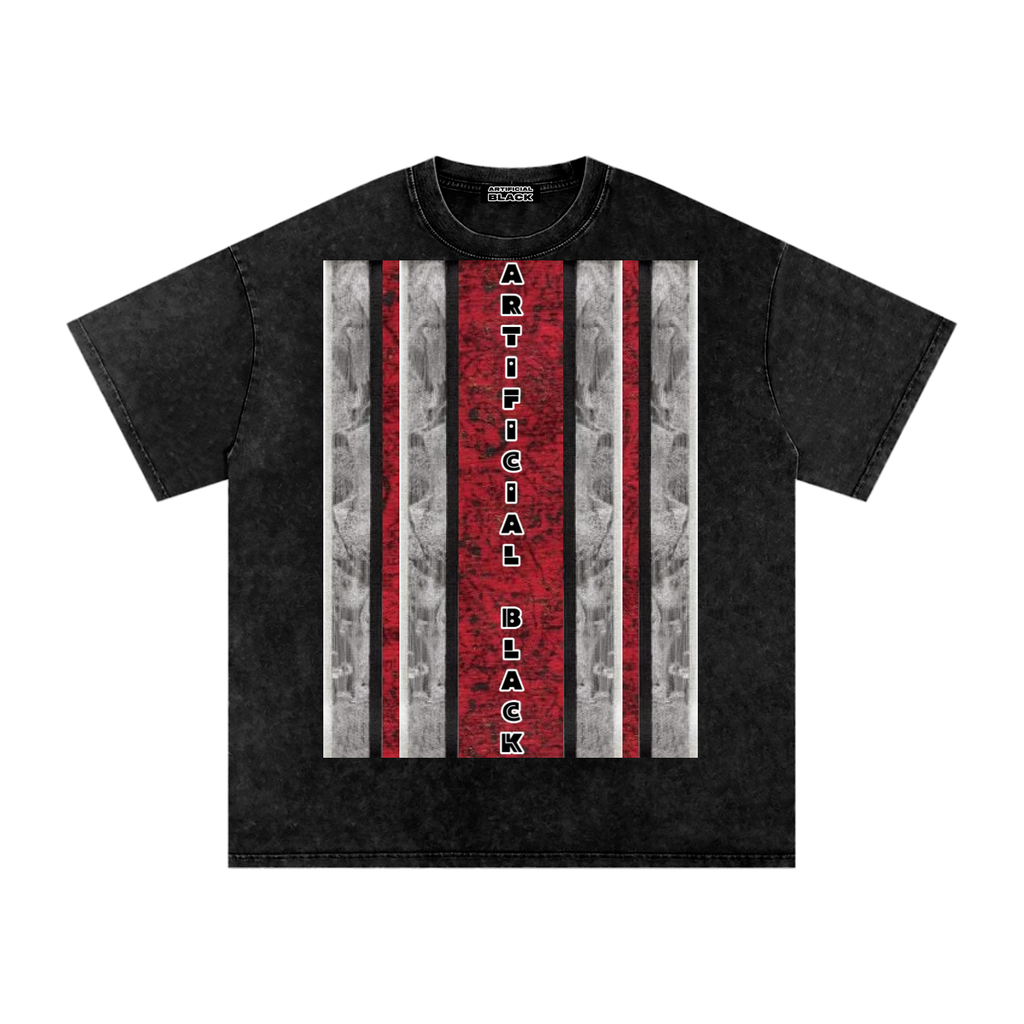 Livingmurals® Remix'd Snow Washed Oversized Cotton T