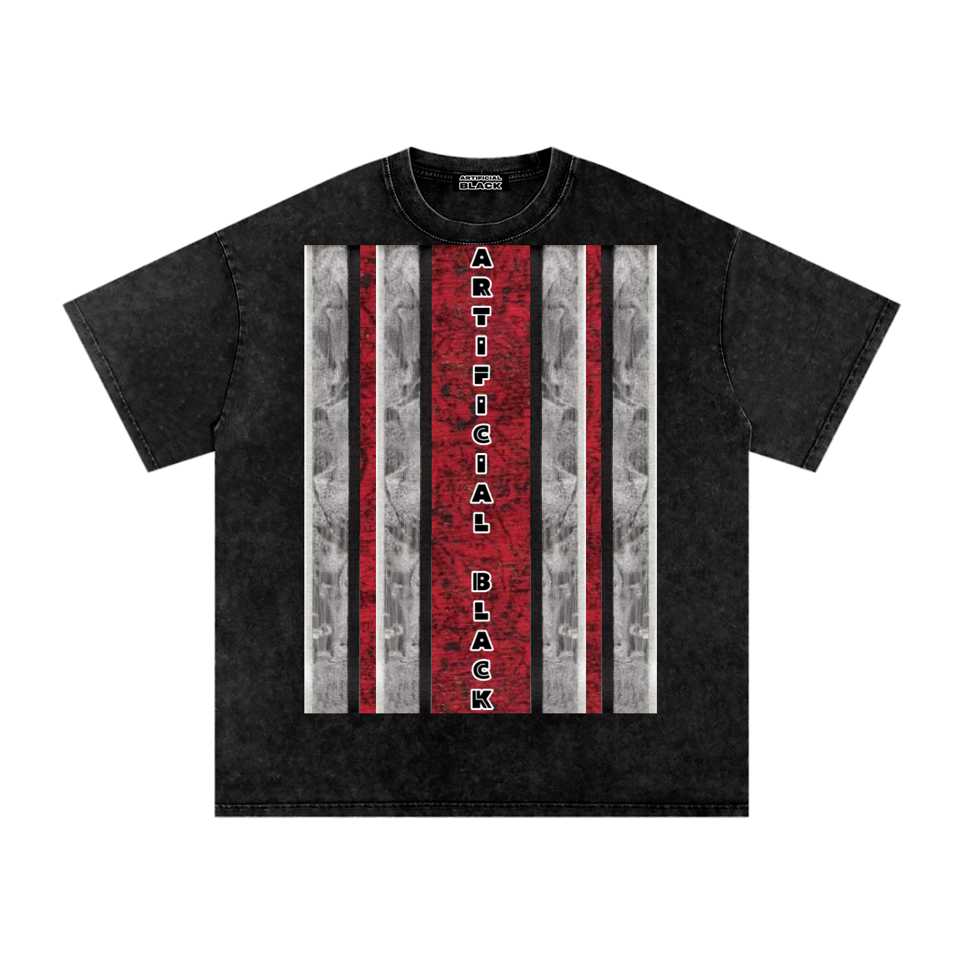 Livingmurals® Remix'd Snow Washed Oversized Cotton T