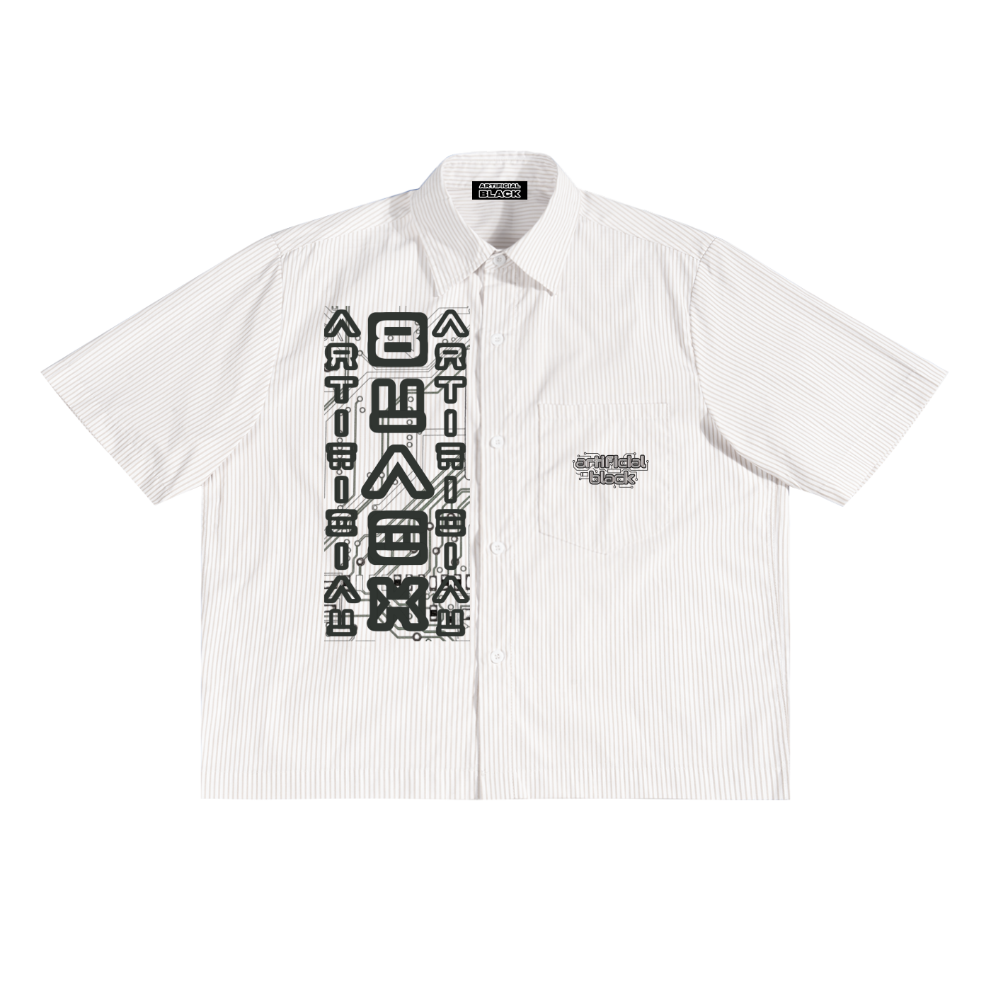 Oversized Vertical Stripe Boxy Shirt