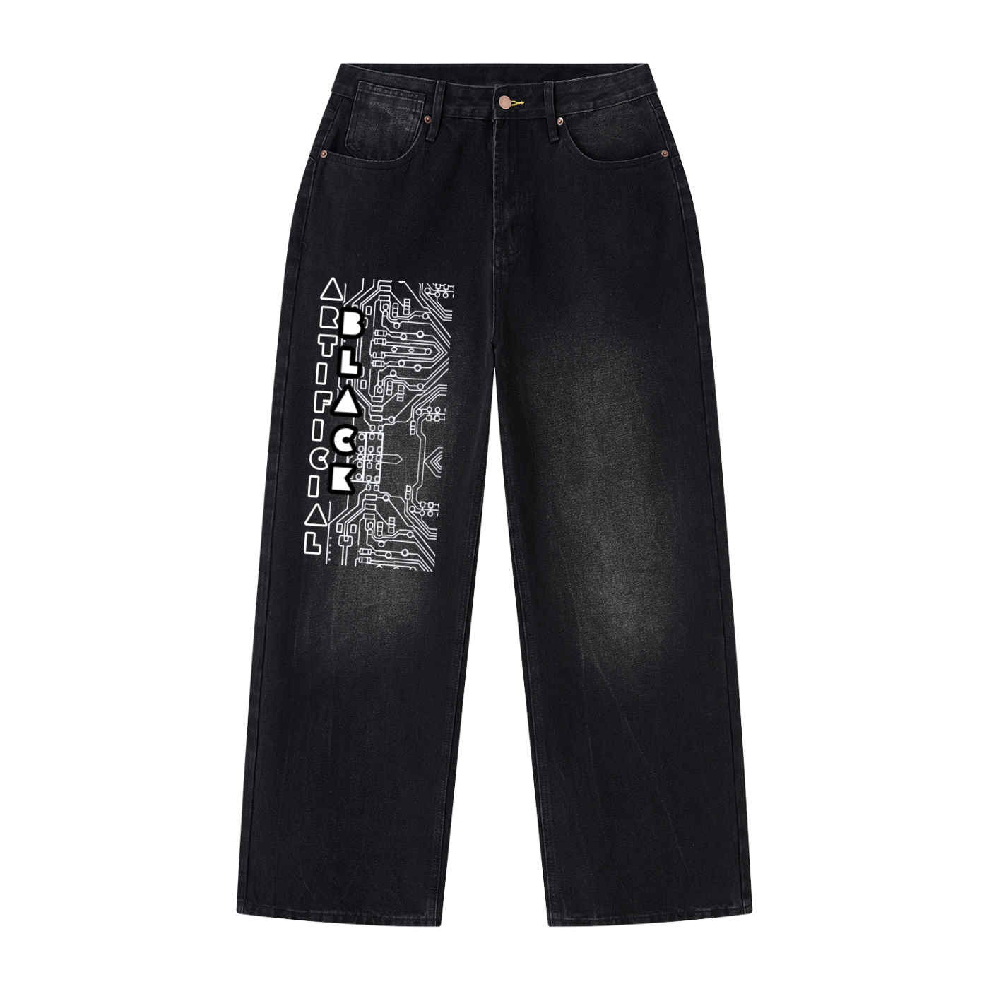 Future Vintage Wide Leg Digital Denim