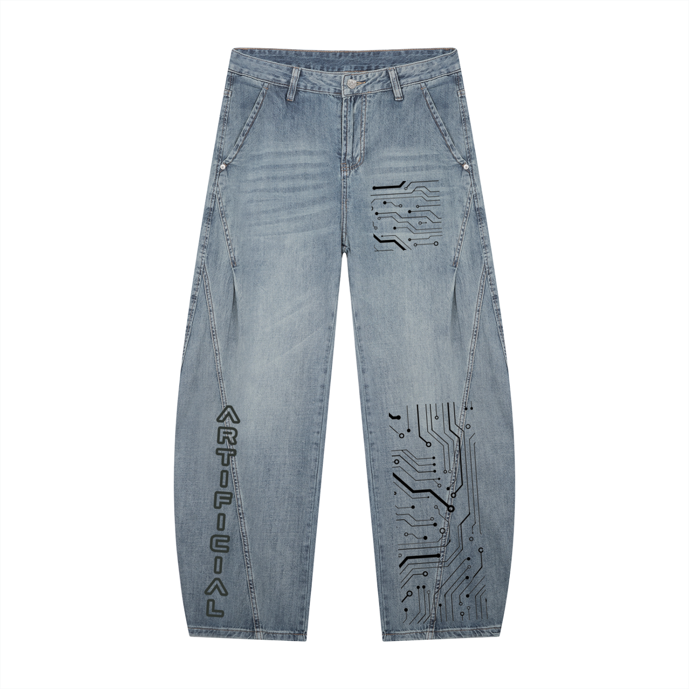 Men's High Tech Barrel Leg Jeans