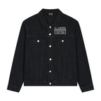 Unisex Vintage Wash Artificial Classic Digital Denim Jacket