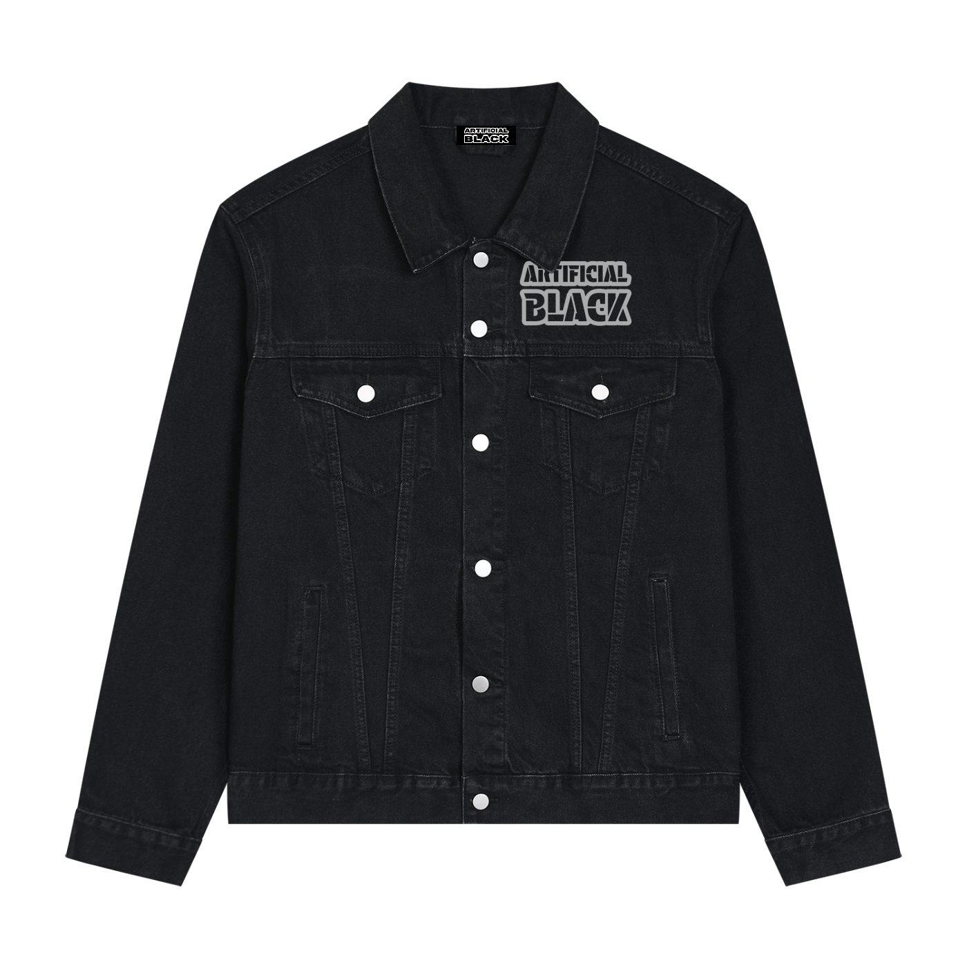 Unisex Vintage Wash Artificial Classic Digital Denim Jacket