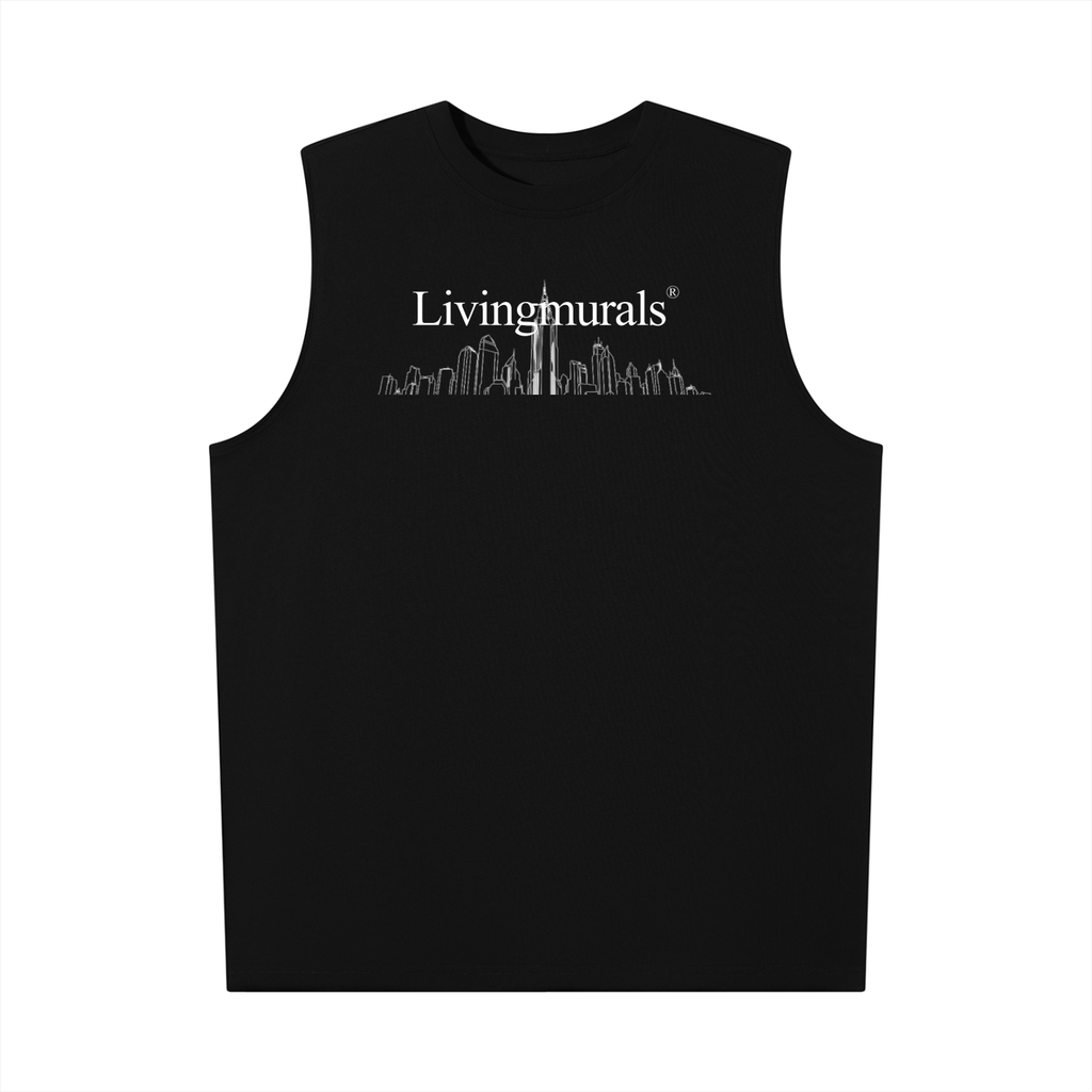 Men’s Livingmurals X Artificial.Black Oversized Cotton Tank