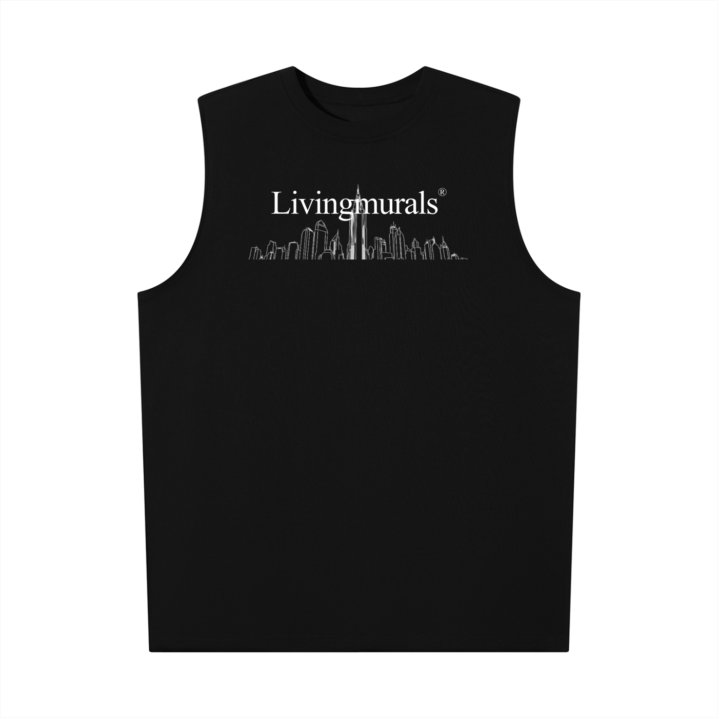Men’s Livingmurals X Artificial.Black Oversized Cotton Tank
