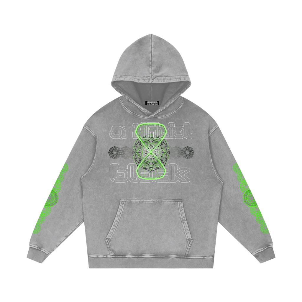 Snow Washed Loose Cotton Hoodie