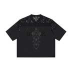 Unisex Artificial Lace and Vines  V-Neck T-Shirt