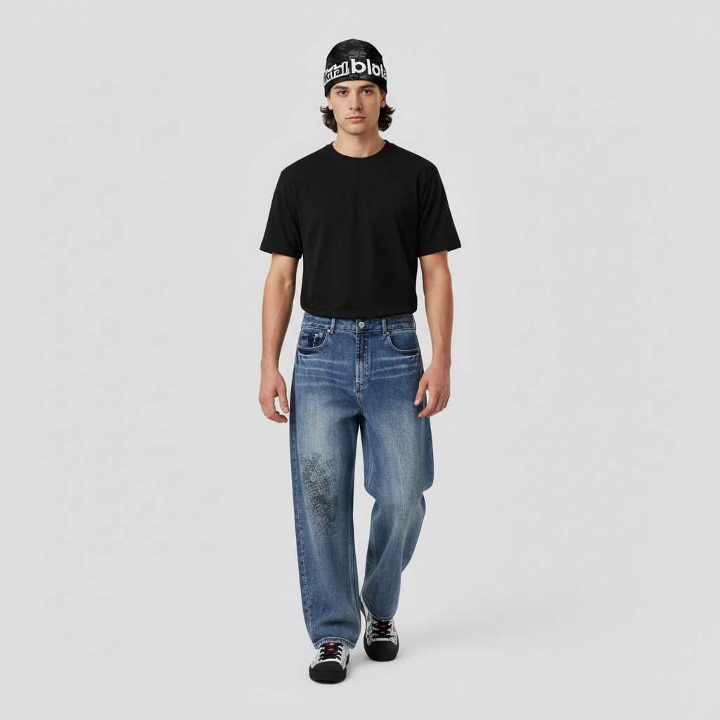 Digital Static Sun Fade Jeans