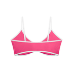 Women's Color Block Ruched V-Neck Sports Bra