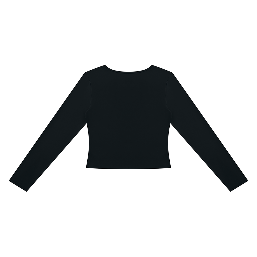 T-shirt à manches longues pour femme, ajouré, motif numérique sablier