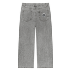 Digitally Enhanced Vintage Wash Straight Leg Jeans