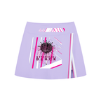 Women's A-Line Contrast Panel Slit Skirt