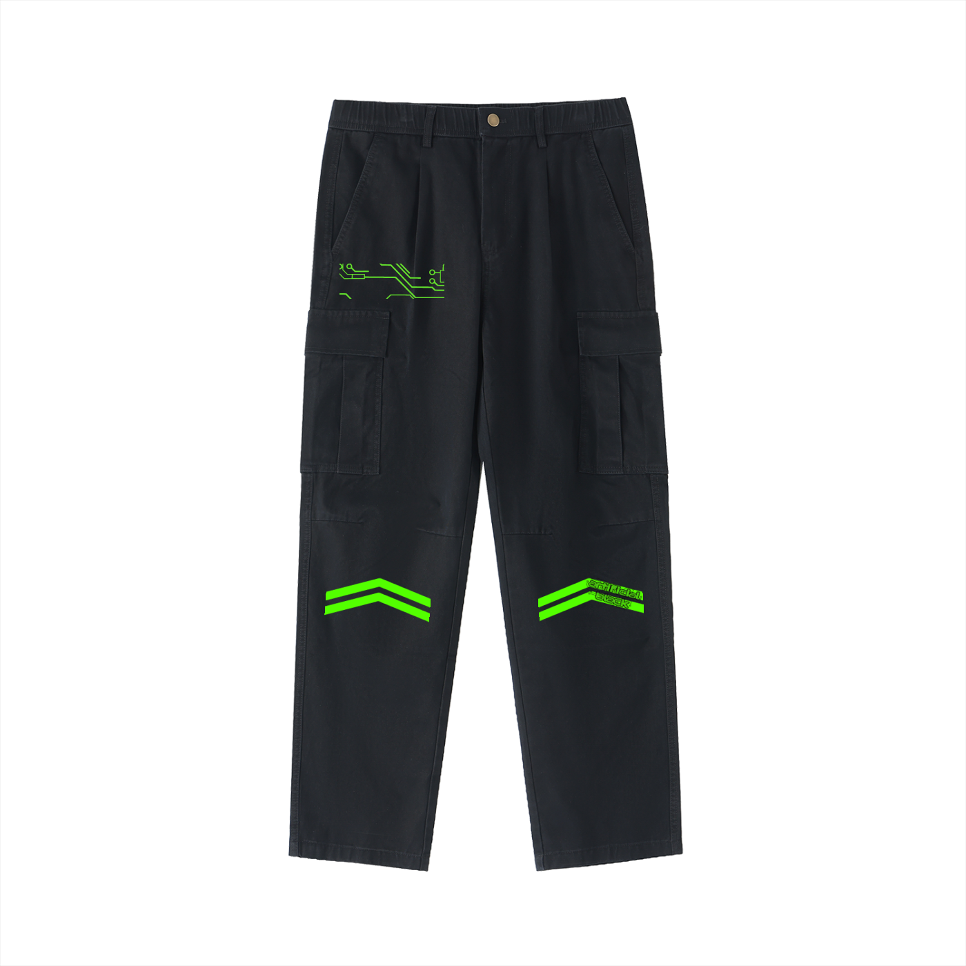 Cotton Elastic-Waist Cargo Pants