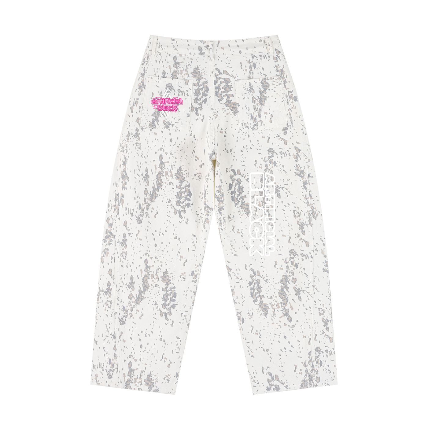 Women's Splatter Barrel Leg Jeans