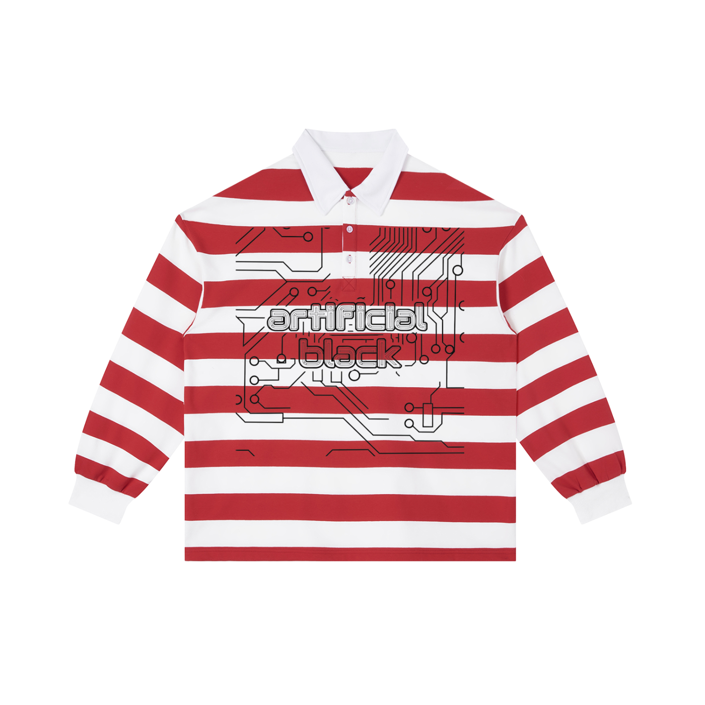 Color Block Stripe Polo Shirt