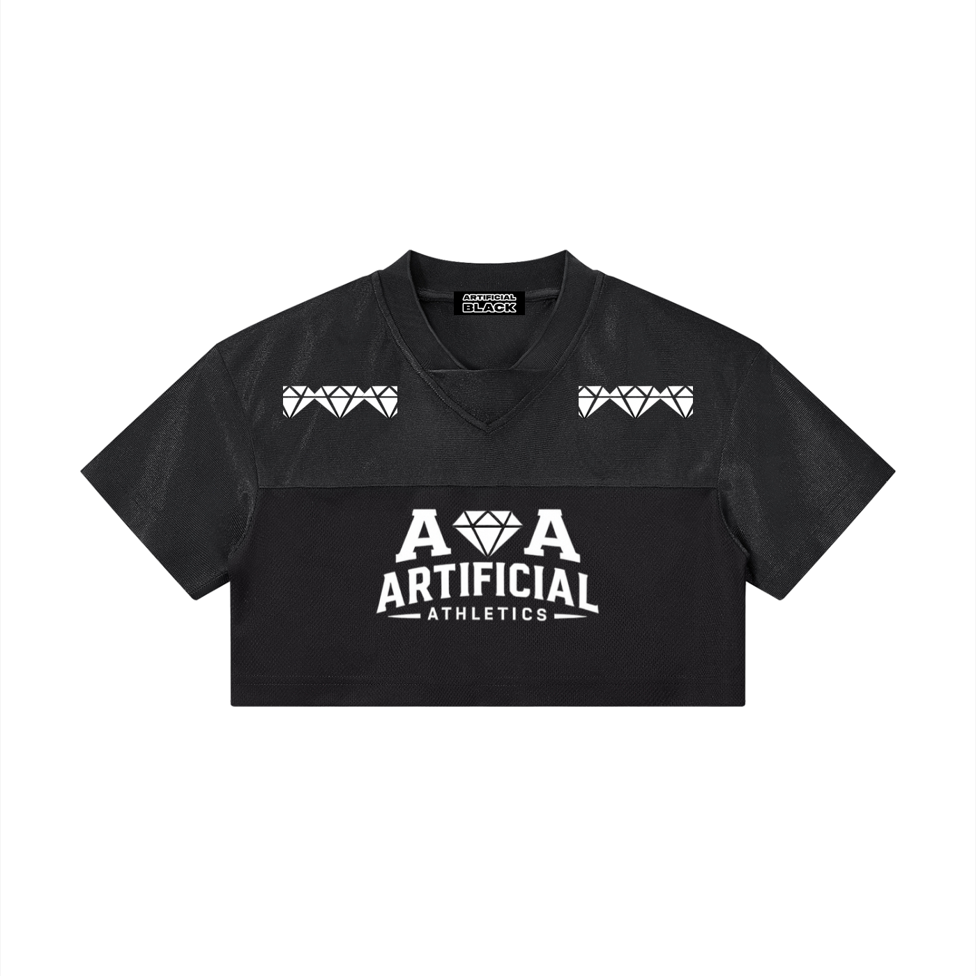 Women’s Artificial Athletics Cropped Paneled V-Neck Jersey