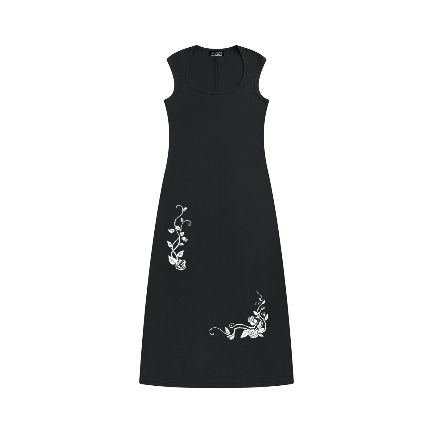 Women's Slim Sleeveless Time Vines Dress