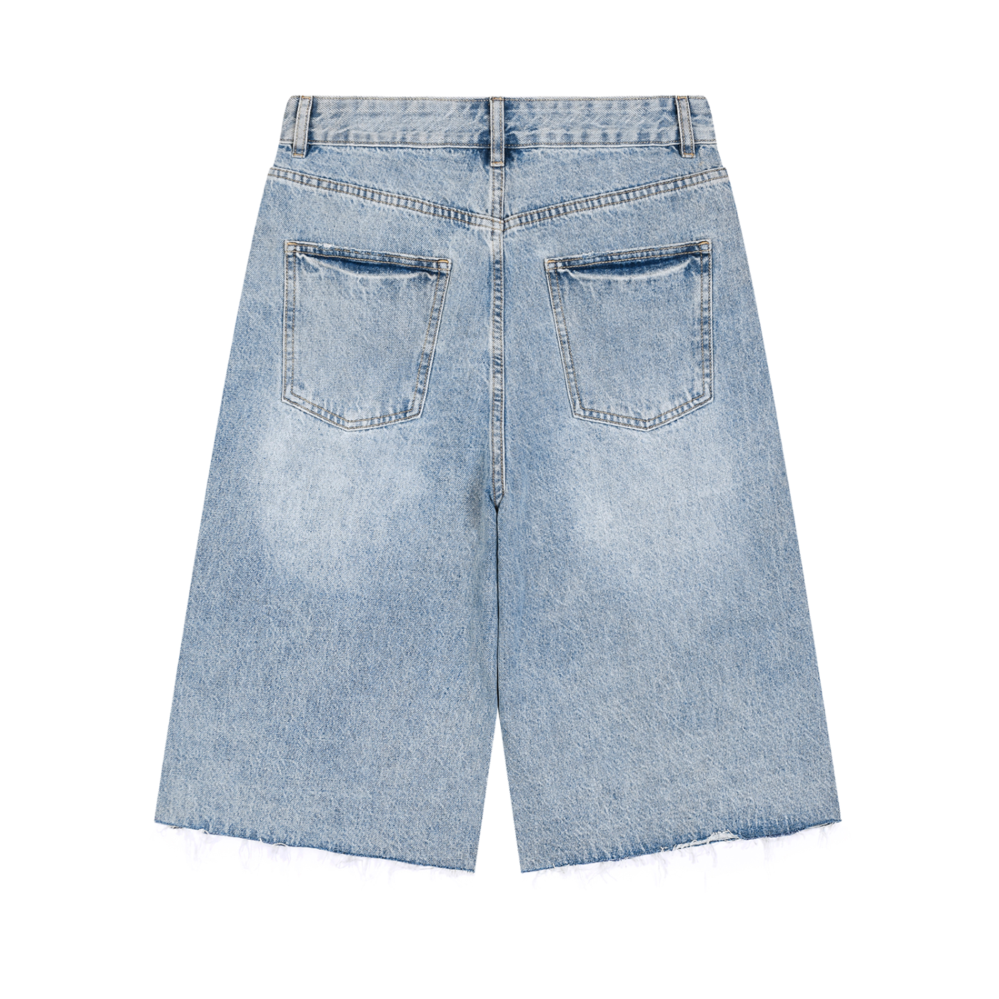 Men’s Vintage Wide Digital Denim Shorts