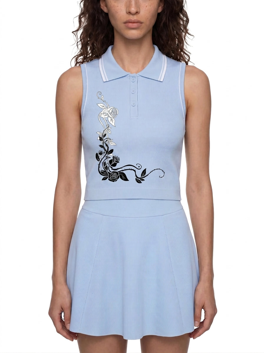 Time Vines & Diamonds Polo Tank