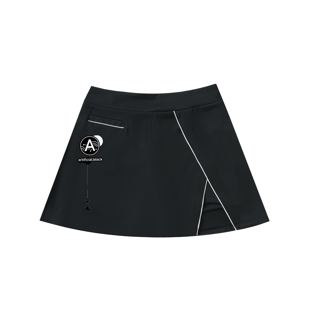 "Digital Time A-Line Mini Skirt"