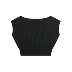 Women’s Logo Boatneck Raw Edge Crop T