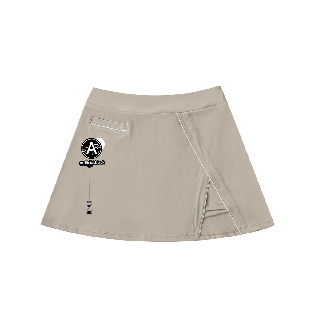 "Digital Time A-Line Mini Skirt"