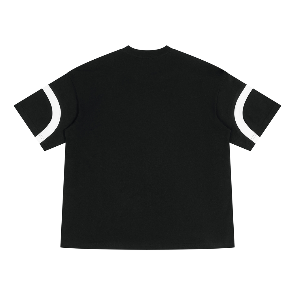 Universal Black And White  V-Neck T-Shirt