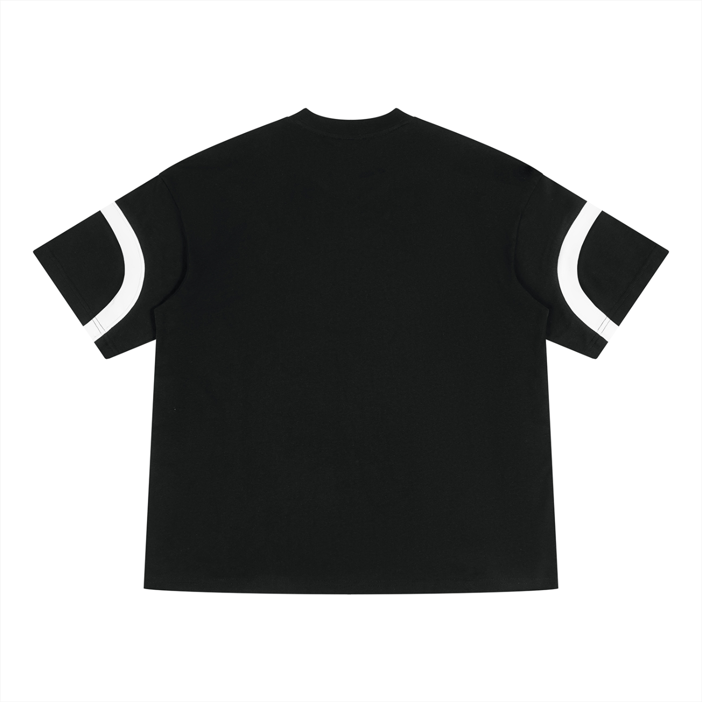 Universal Black And White  V-Neck T-Shirt