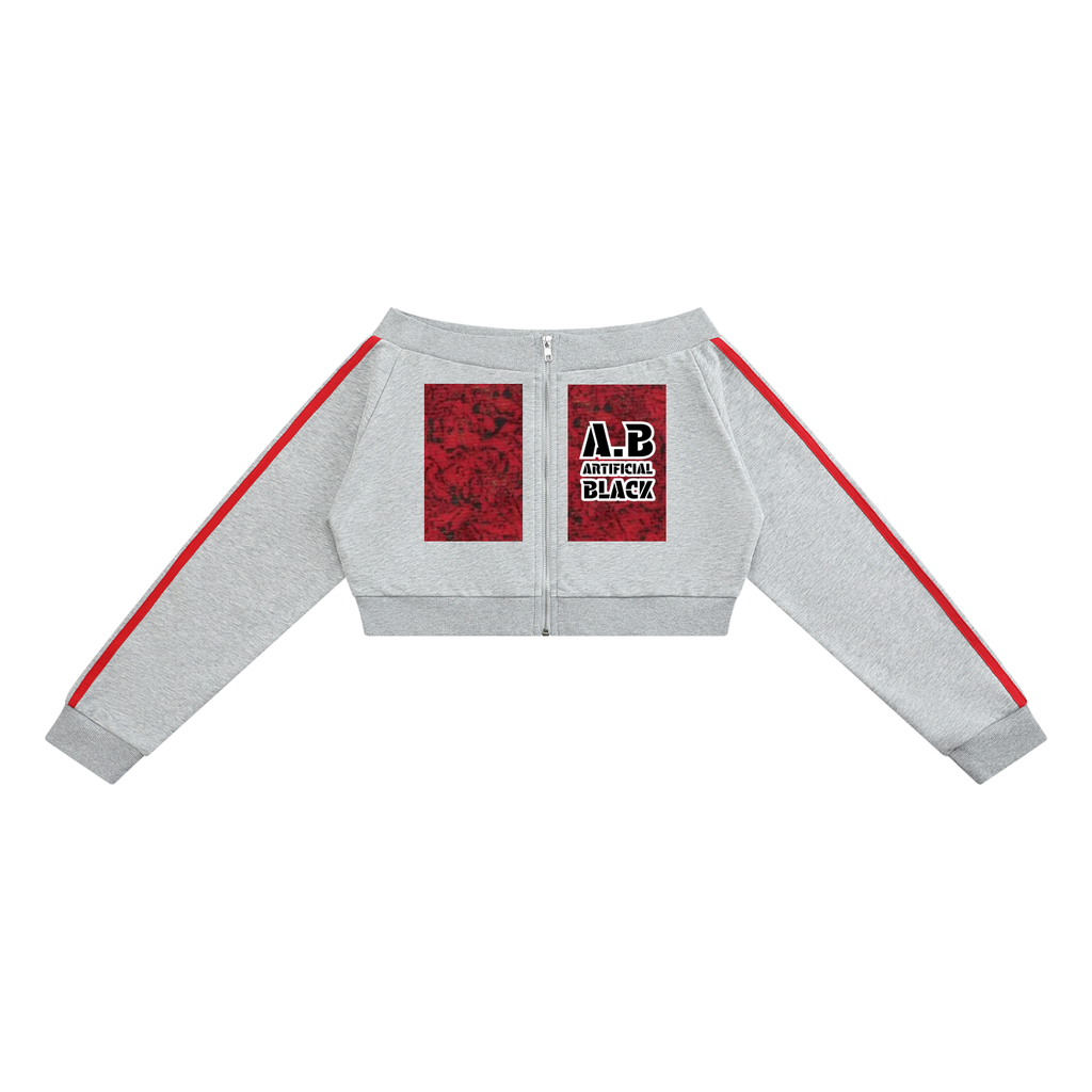 Women's Off-Shoulder Full Zip Hoodie