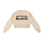 Mineral Wash Balloon Sleeve Cropped Sweater