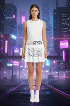 Women’s Digitally Enhanced Pleated A-Line Skirt