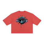 Unisex Vintage Blinged Out Splater Boxy T
