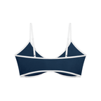 Women's Color Block Ruched V-Neck Sports Bra