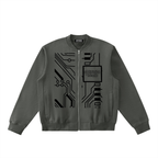 Essential Zip-Up Fleeced Digital Varsity Jacket