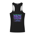 Neon Shadows Slim Fit Ribbed Racerback Tank Top