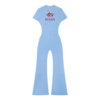 Women’s Tight Flared Leg Quarter-Zip Jumpsuit