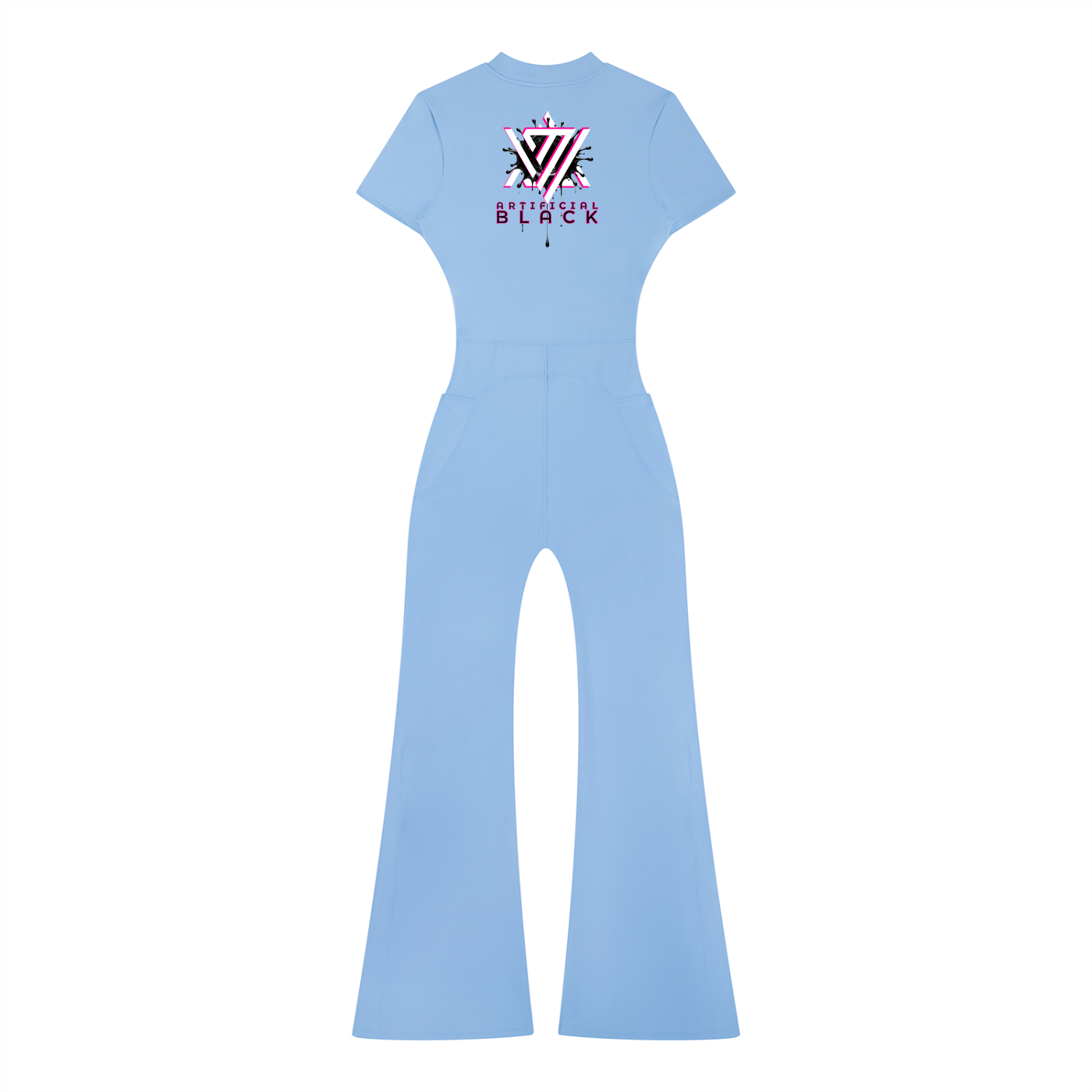 Women’s Tight Flared Leg Quarter-Zip Jumpsuit